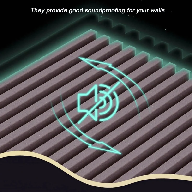 Heavy Duty Sound Proof Padding With Slick Water Resistant Acoustic Foam For Room Noise Cancelling And Super Quick Rebound Egg Crate Wall Panels Easy Peel Stick Game Changer