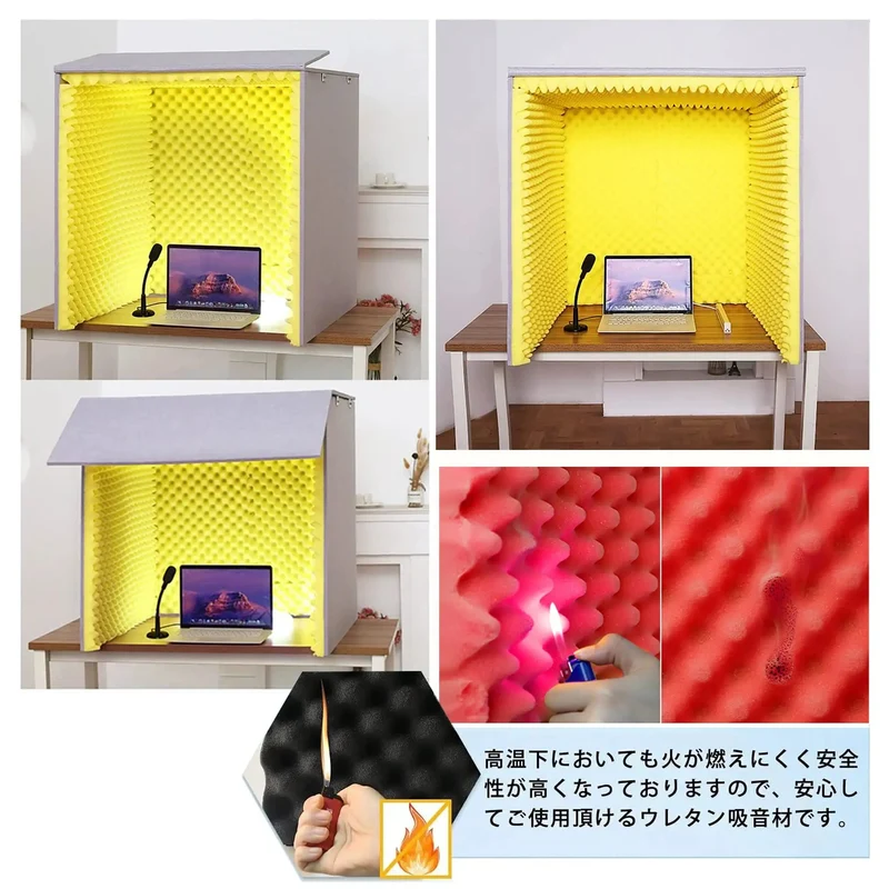 Badass Desktop Sound Booth Featuring Legit Acoustic Foam Panels For Pro Level Vocal Recording And Smooth Noise Blocking Audio Isolation Shield For Home Studios