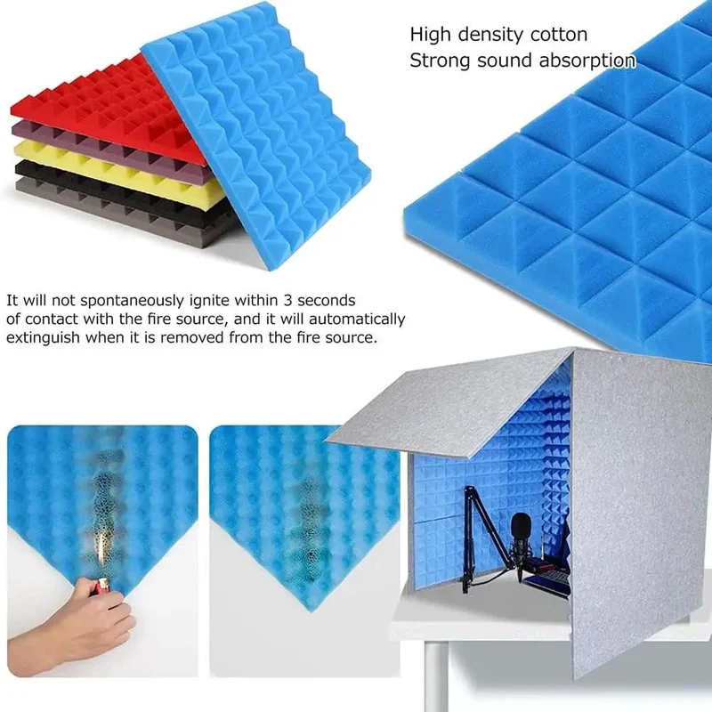 Hella Effective Portable Soundproof Booth With Foldable Acoustic Foam Panels For Desktop Recording Studio Noise Blocking Vocal Shield And Mic Setup