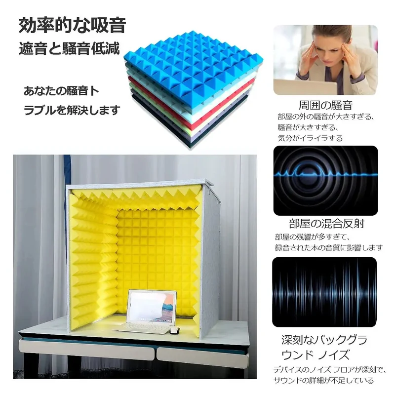 Professional Grade High Density Desktop Sound Insulation Board And Portable Microphone Noise Isolator Cube, Straight Up Game Changer For Crisp Home Studio Vibes, Podcasts, And Voiceovers