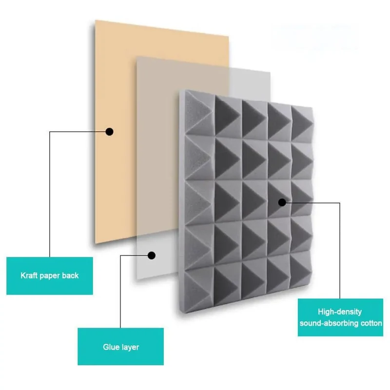 Heavy Duty Pink Acoustic Foam Panels For Walls 12 Pack Self Adhesive Soundproofing Tiles Featuring Fireproof High Density Noise Reducing Padding For A Smooth Audio Vibe In Your Space