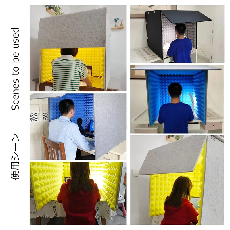 Portable Vocal Booth Cover Featuring High Density Sound Absorbing Foam Panels, Desktop Recording Rig, Echo Erasing Acoustic Shield, Game Changing Noise Blocking Setup For Home Studios