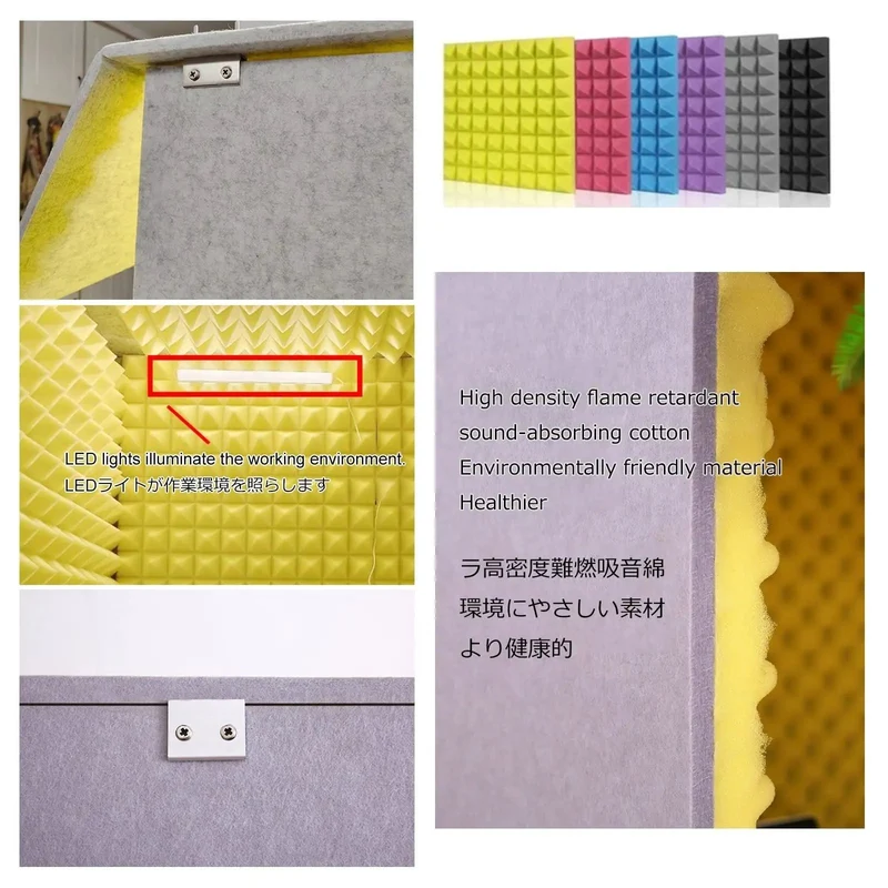 Portable Vocal Booth Cover Featuring High Density Sound Absorbing Foam Panels, Desktop Recording Rig, Echo Erasing Acoustic Shield, Game Changing Noise Blocking Setup For Home Studios