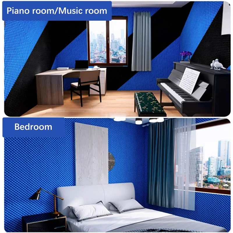 Solid Knockout Acoustic Foam Panels For Sound Proofing Walls And Noise Reduction Recording Studio Egg Crate Tiles With Easy Peel And Stick Backing Plus Flame Retardant Ultra Durable Build