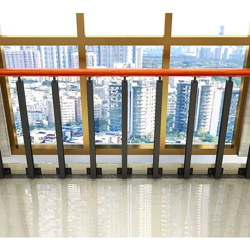 Heavy Duty Black Wrought Iron Railing Columns Featuring Adjustable 270 Degree Swivel Mounting For Outdoor Deck Stairs And Patio Walkway Projects Built Tough Side Installed Balusters With A Sleek Powder Coated Finish That Looks Sharp And Gets The Job Done