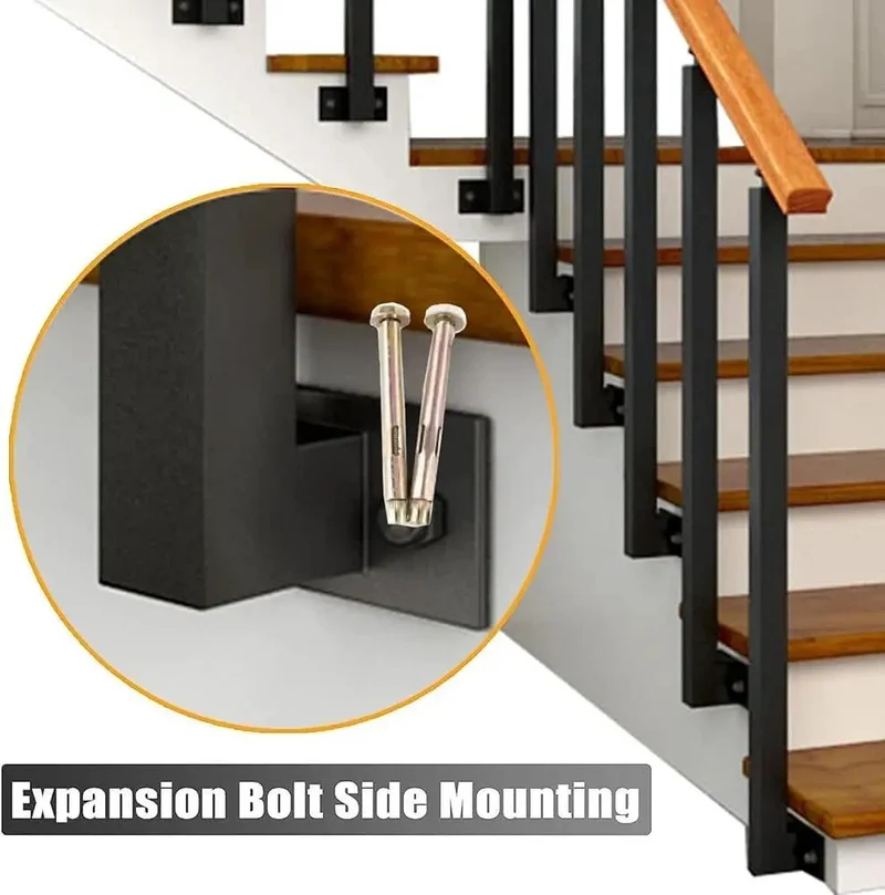 Built Tough Matte Black Wrought Iron Deck Spindles With A Rock Solid 270 Degree Adjustable Side Mount Railing Post For Easy Stair Setup Or Patio Deck Glow Up Pack Of 8
