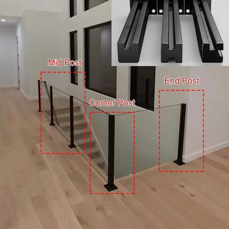 Adjustable Glass Railing Post Kit Dang Solid For Decks And Balconies Top Shelf 304 Stainless Steel Rust Resistant Stairway Rail That Gonna Level Up Your Patio With No Fuss Install