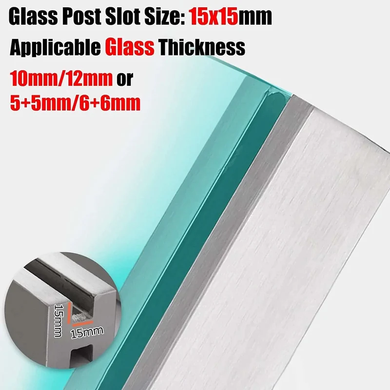 Kickass Heavy Duty Gold Staircase Glass Railing Post System With Square Stainless Steel Balusters And Clamps For Ten Or Twelve Millimeter Glass Kickass Balcony Deck Safety Kit No Sweat Install