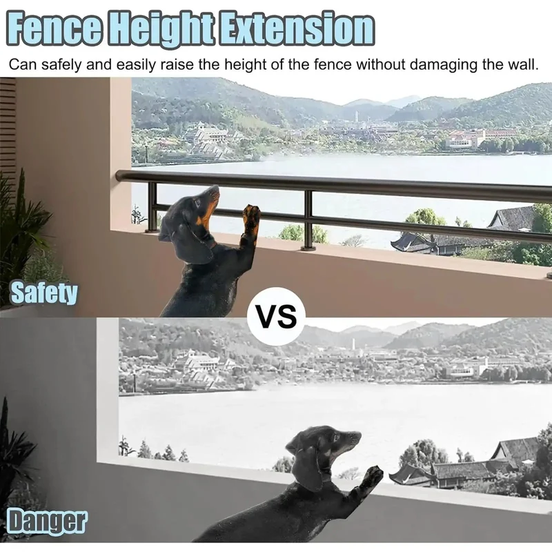 Premium 304 Stainless Steel Balcony Fence Post Extender Adding A Slick Top Rail Kit To Lock Down Deck Safety And Keep Pets Off The Railing Hassle Free For Outdoor Spaces