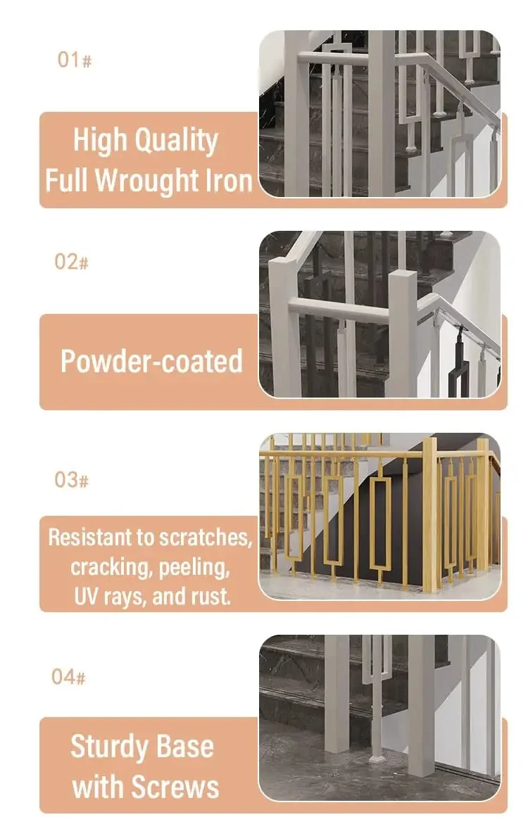 Eight Piece Metal Baluster Kit For Outdoor Deck And Porch Railing Featuring No Sweat Install And Badass Hold Strength For A Fresh Modern Banister Upgrade That Gives Your Yard A Totally Legit Glow Up
