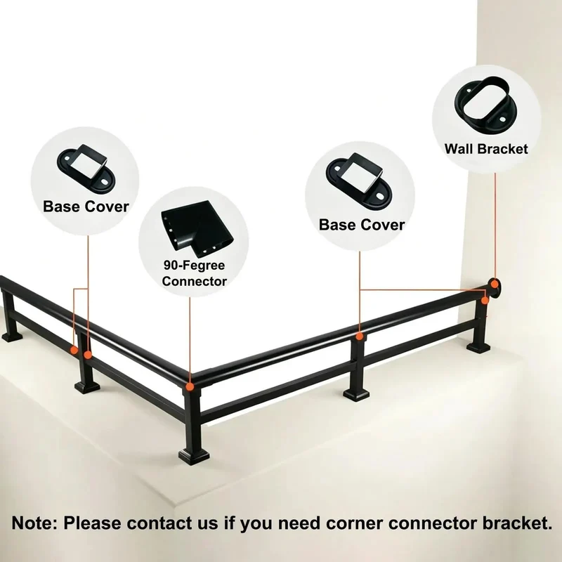 Height Increasing Balcony Railing Kit With Wall Extender For Low Walls Delivers Hella Secure Safety Barrier For Kids And Pets Featuring No Sweat Lightweight Assembly And Beastly Strength Durability
