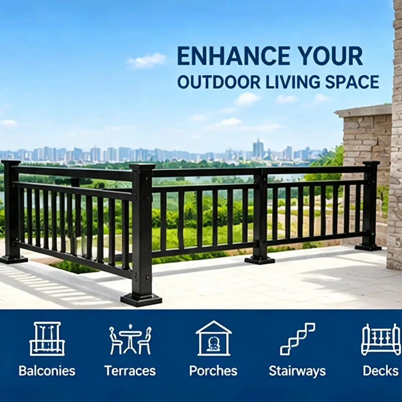 Heavy Duty Galvanized Steel Balcony Railing Extension Kit Rock Solid Fence Height Extender For Low Walls No Sweat Outdoor Setup Top Shelf Safety Guard