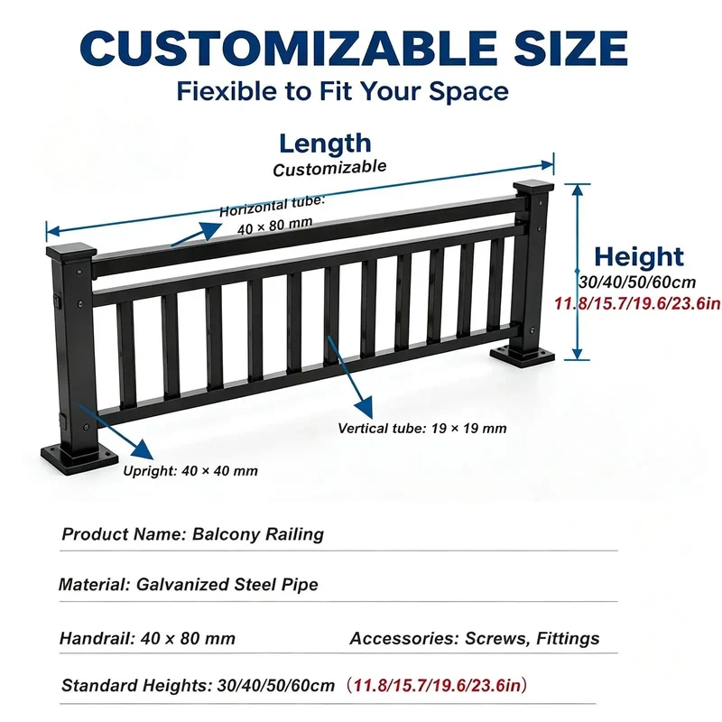 Rock Hard Galvanized Steel Fence Height Extender Topper Kit That Slaps Extra Security to Your Balcony or Yards with a Sleek Horizontal Picket Rail That Handles Mother Nature Like a Champ