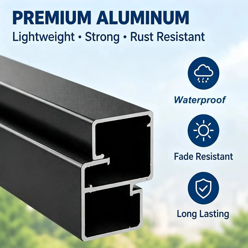 Rock Hard Galvanized Steel Fence Height Extender Topper Kit That Slaps Extra Security to Your Balcony or Yards with a Sleek Horizontal Picket Rail That Handles Mother Nature Like a Champ