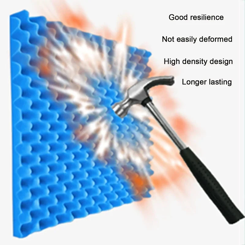 High Density Polyurethane Soundproofing Foam Panels With Strong Adhesive Backing For Knocking Out Room Echoes And Block Out Bad Background Noise, Supercharge Your Studio Setup