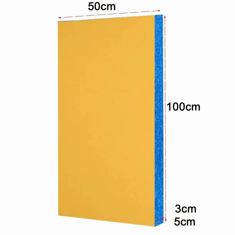 Premium High Density Self Adhesive Acoustic Foam Panels For Home Studio Recording Room Sound Treatment Fabric Wrapped Yellow Wedges To Knock Out Echo Tame Reverb Quick Grip No Fuss Install Set