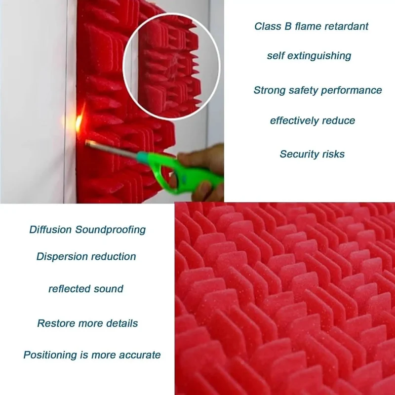 Premium Thick Acoustic Foam Panels For Wall Soundproofing High Density Noise Reduction Pads With Self Adhesive Backing Perfect For Home Studios And Music Rooms To Quiet Down Echo And Block Street Racket