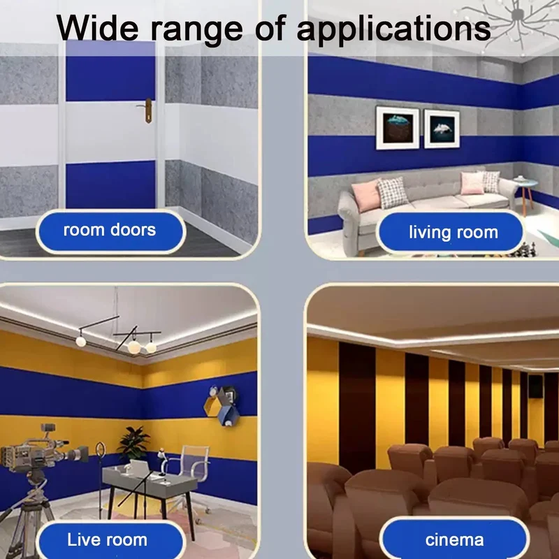 Solid Build High Density Acoustic Foam Panels Wall Sound Proof Pads Fabric Wrapped Studio Kit To Kill Echo And Reverberation No Sweat Setup Yellow Dampening Tiles
