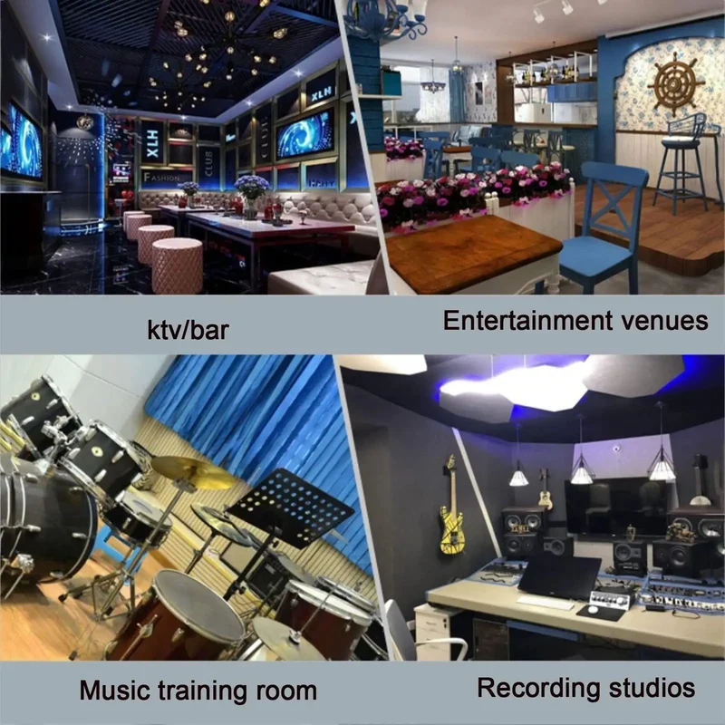Solid Build High Density Acoustic Foam Panels Wall Sound Proof Pads Fabric Wrapped Studio Kit To Kill Echo And Reverberation No Sweat Setup Yellow Dampening Tiles