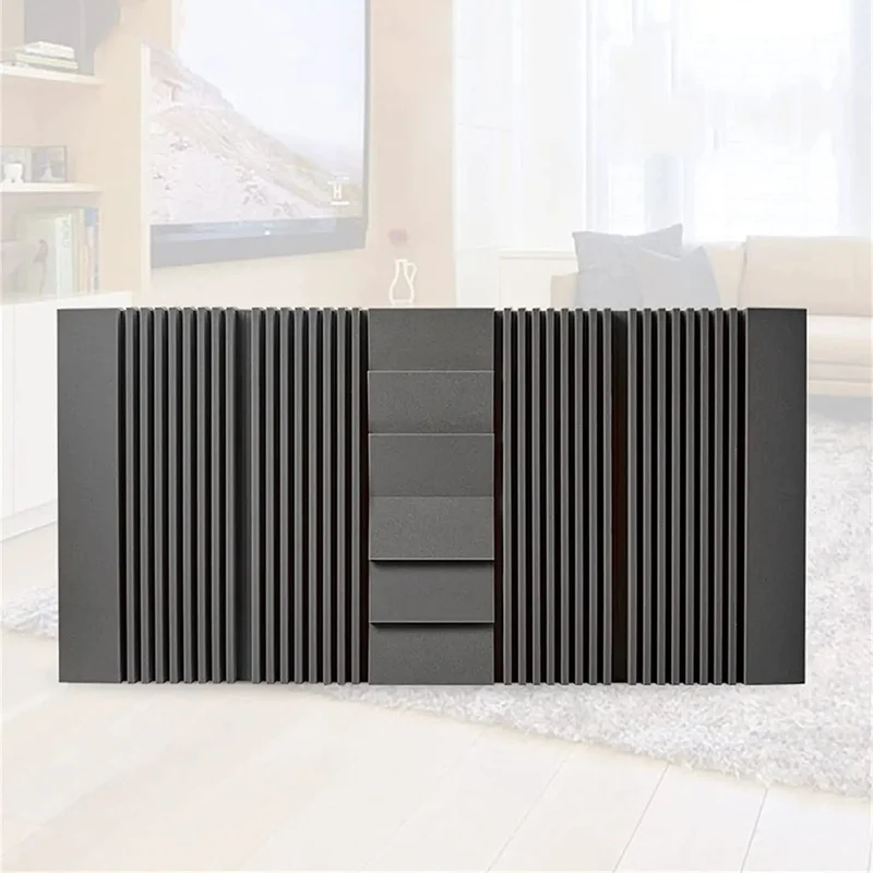 Premium Thick Acoustic Panels 2-Pack Soundproof Foam Tiles for Studio Recording and Home Office with Killer Noise Reduction and Echo Control to Make Your Space Look Fresh and Rock Solid in Gray