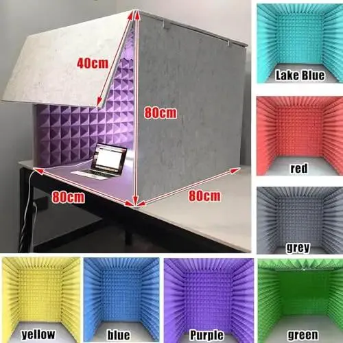 Portable Foldable Sound Booth For Home Studio Sessions And Podcasts Built With High Density Acoustic Cotton To Shut Out The Room Tone And Lock In Crisp Vocals For Zoom Calls Or Livestreams