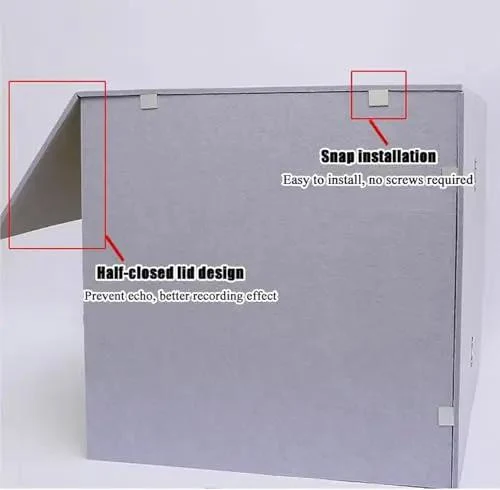 Portable Foldable Sound Booth For Home Studio Sessions And Podcasts Built With High Density Acoustic Cotton To Shut Out The Room Tone And Lock In Crisp Vocals For Zoom Calls Or Livestreams