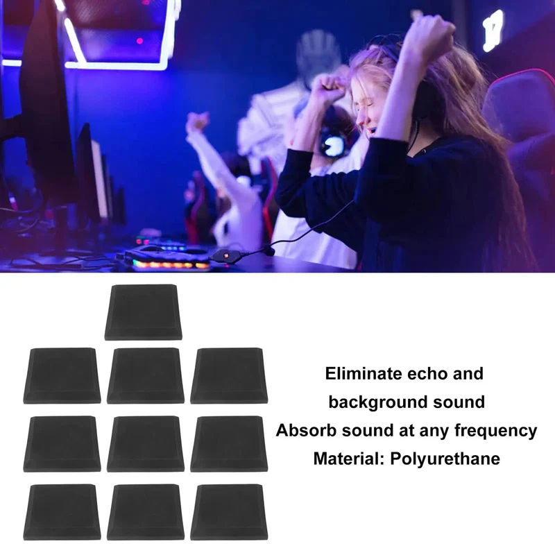 Score Your 10 Piece Soft Gray Soundproof Foam Panels For Premium Acoustic Treatment And Flame Retardant Safety They Smooth Out Room Tone Banishes Echo Nonsense Fast