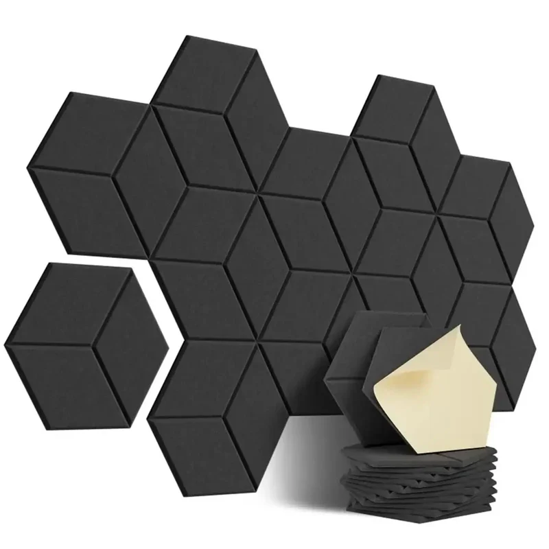 Twelve Pack Hexagonal Foam Soundproof Wall Panels Boost Your Home Theater Or Recording Studio With Sleek Design Block Echo For A Smooth Vibe And Crystal Clear Audio Game Changer Daily