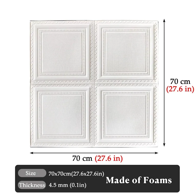 Top Tier 3D Pvc Ceiling Tiles With Super Quick Peel And Stick Setup For Real Room Glow Ups Featuring Faux Embossed Soundproof Foam Panels And Slick Textured Finish Design
