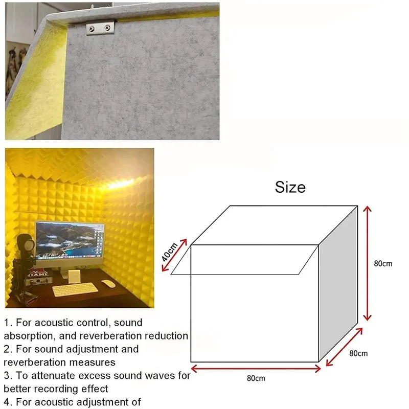Straight Fire Desktop Soundproof Mic Booth Cube High Density Acoustic Foam Vocal Isolation Shield Game Changer For Streamers To Lock In Crisp Recordings And Kill That Room Echo Now