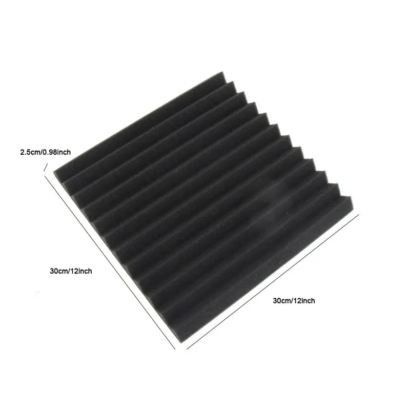 Built Tough Acoustic Foam Panels 6 Pack Soundproof Wedge Tiles Killer Echo Reduction Quick Grip Install Flame Retardant Sound Deadening Acoustic Insulation For Home Studio And Office