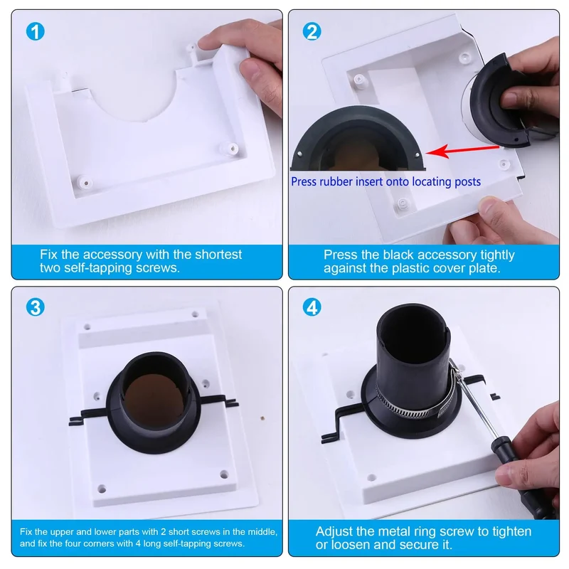 Slick White Wall Penetration Cover Kit For Ac Line Sets With Split Design To Hide Pipes Close Up Messy Drills Shut Down Drafts And Block Pests While Keeping Your Setup Airtight Looking Pro Grade And Super Neat For Any Duct Work Job