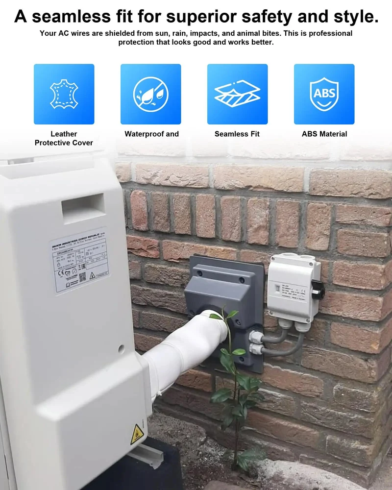 Hassle Free Hvac Wall Penetration Cover Kit With Soft Seal Gasket Shielding Indoor Outdoor Ac Systems And Line Set Foam Sleeve Pipe Insulation Against Sweltering Summers And Bone Chilling Winters