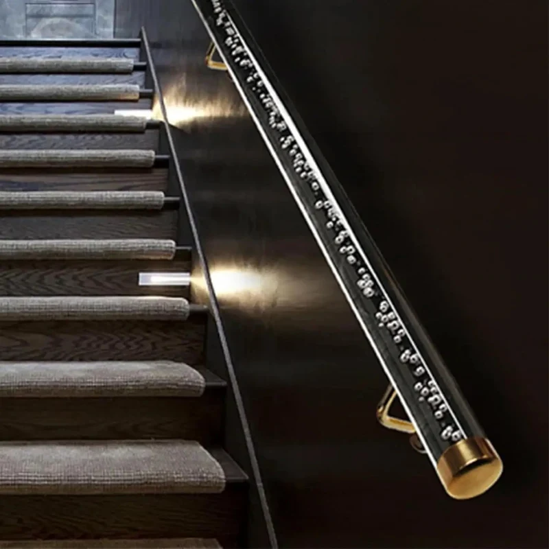 Heavy Duty Clear Acrylic Handrails With Hecka Grippy Non Slip Finish Rock Solid Stainless Brackets Carry Major Loads Custom Lengths Fit Indoor Stairs Hallways And Porches A Sweet Upgrade For Senior Safety And Total Home Renovations