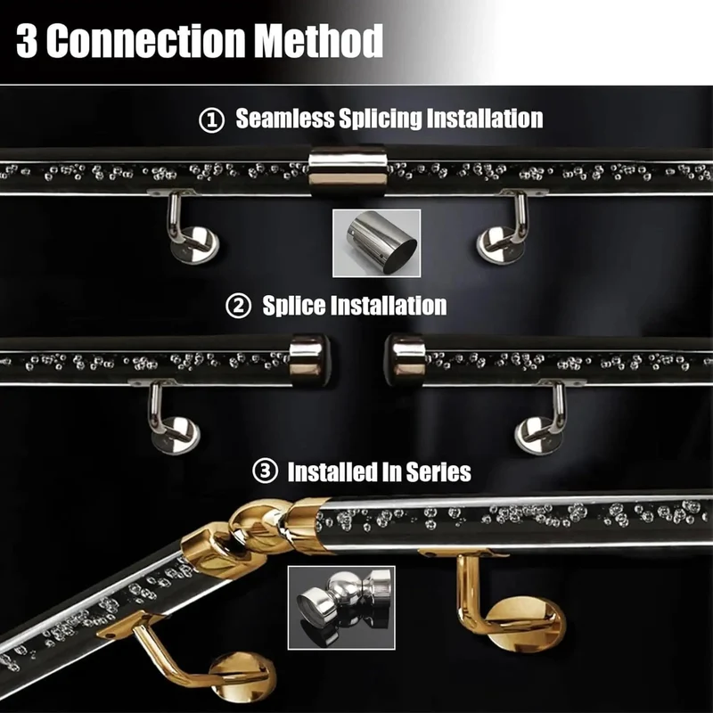 Rock Solid Clear Acrylic Staircase Handrail With Heavy Duty Stainless Brackets Non Slip Safety Railing For Indoor Stairs Hallway And Loft Quick Install Complete Kit Custom Lengths