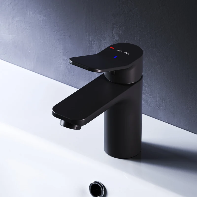 Waschtischarmatur X-Joy mit EcoStart, Schwarz – FXA02822