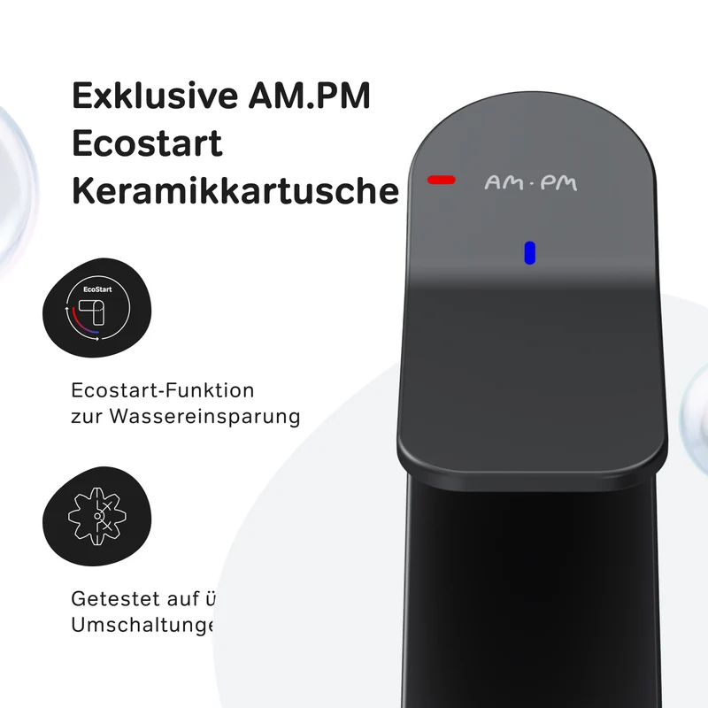 Waschtischarmatur X-Joy mit EcoStart, Schwarz – FXA02822