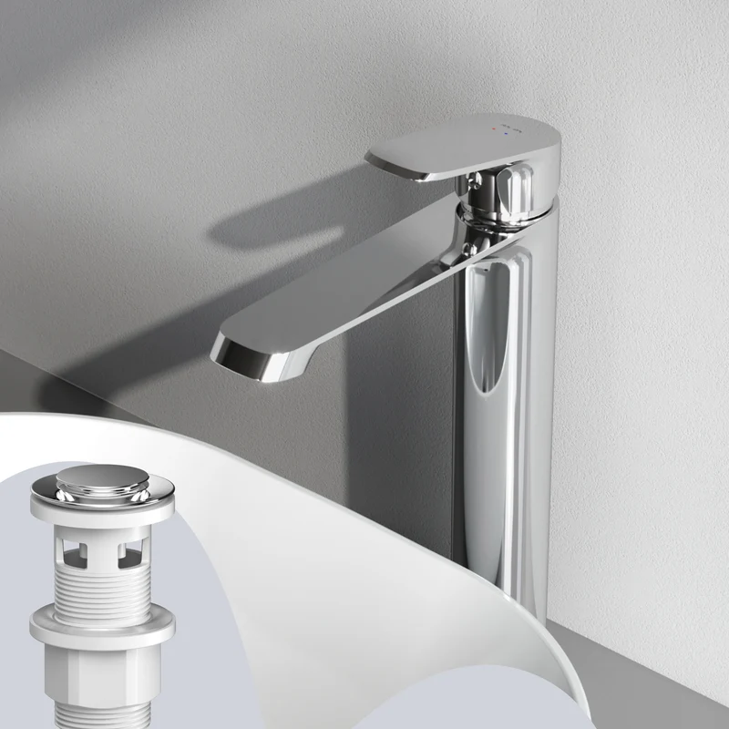 Hohe Waschtischarmatur Func mit Klick-Ablaufgarnitur – F8F92200