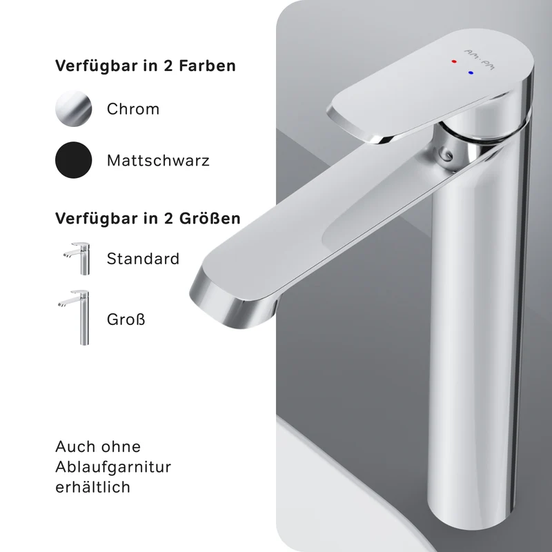 Hohe Waschtischarmatur Func mit Klick-Ablaufgarnitur – F8F92200