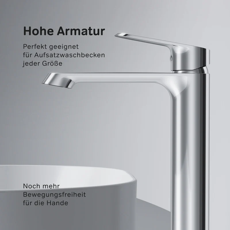 Hohe Waschtischarmatur Func mit Klick-Ablaufgarnitur – F8F92200