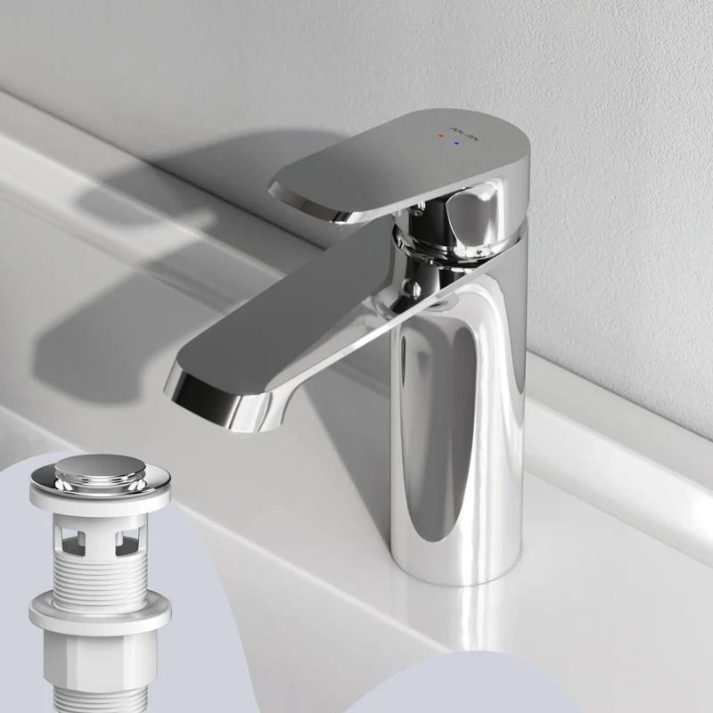 Waschtischarmatur Func mit Klick-Ablaufgarnitur – F8F82100