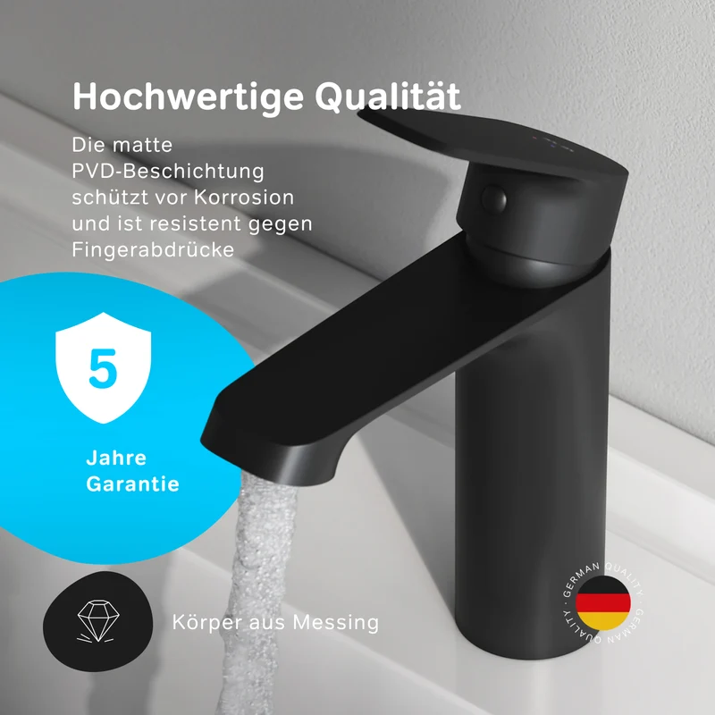 Waschtischarmatur Func, Schwarz – F8F02122