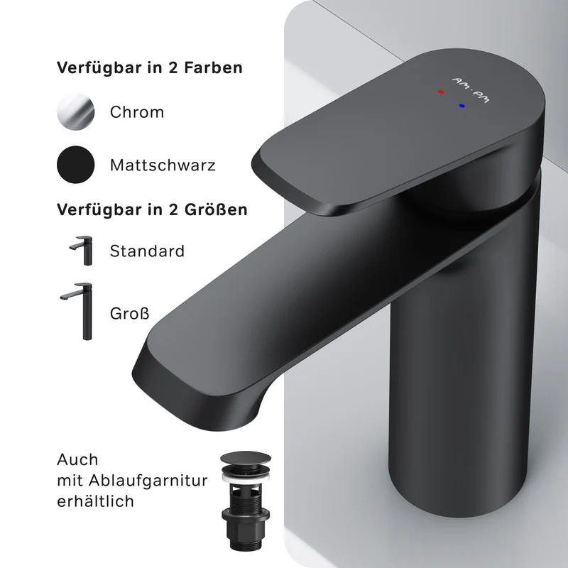 Waschtischarmatur Func, Schwarz – F8F02122