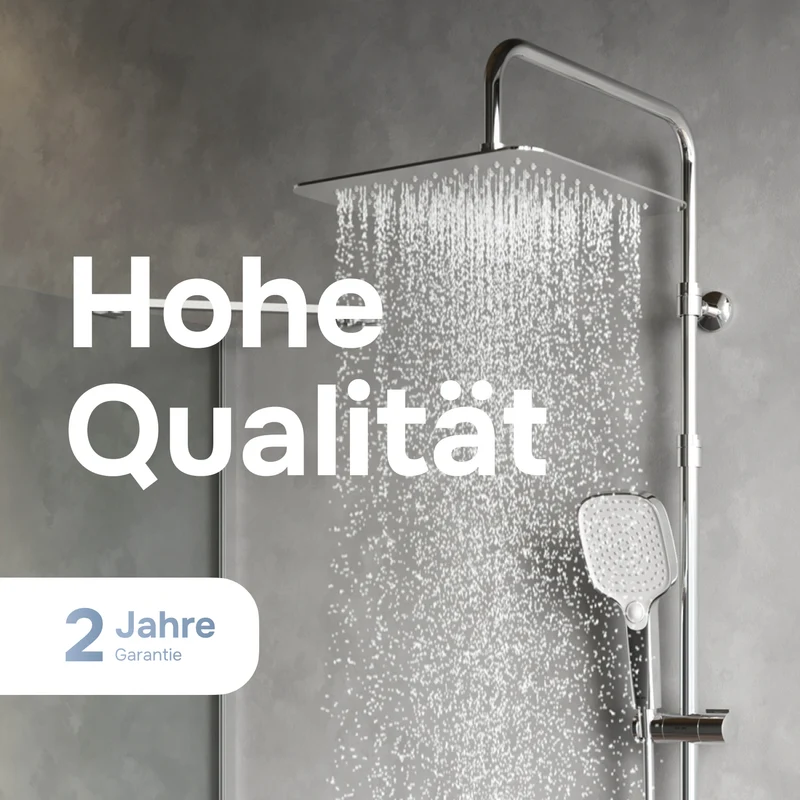 Duschsystem Play mit Thermostat und Regendusche – F078X400