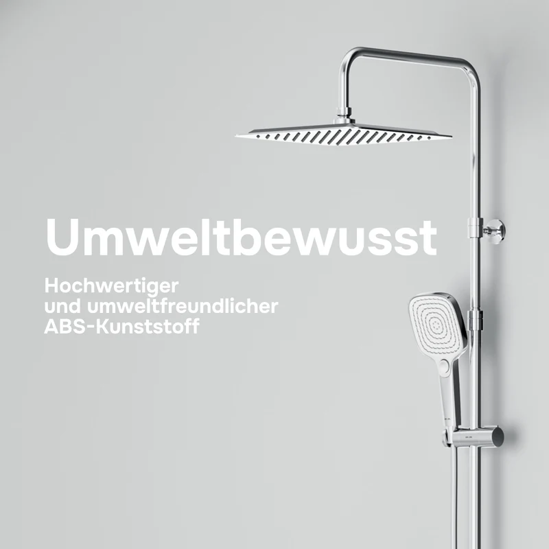 Duschsystem Play mit Thermostat und Regendusche – F078X400