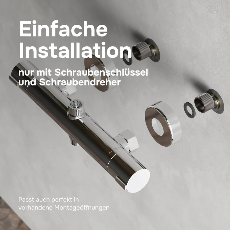 Duschsystem Play mit Thermostat und Regendusche – F078X400