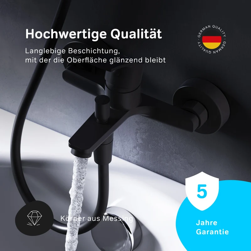 Wannenarmatur Play, Schwarz – F8Y10022