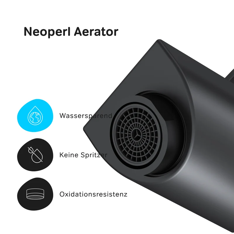 Waschtischarmatur Play mit Zugstange, Schwarz – F8Y82122