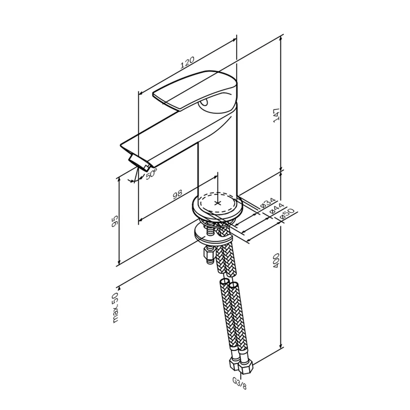 Waschtischarmatur Play, Schwarz – F8Y02122