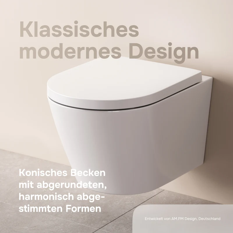 Wand-WC Flash AquaSpin spülrandlos mit WC-Sitz – CNA1901PSC